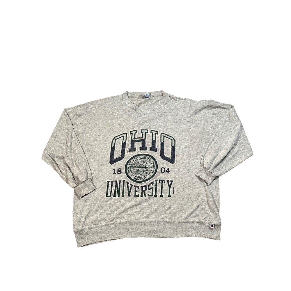 Vintage Russell Athletic Ohio University Sweatshirt XXL Made in USA Thrashed
